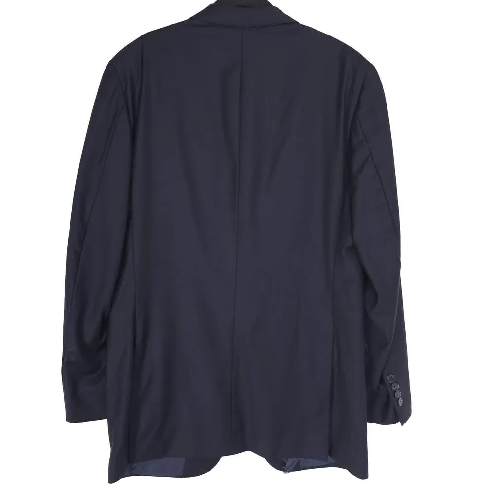 SAMUELSOHN Men's Navy Sport Coat Navy 40L Super 120s Wool UNION MADE UTIS CANADA